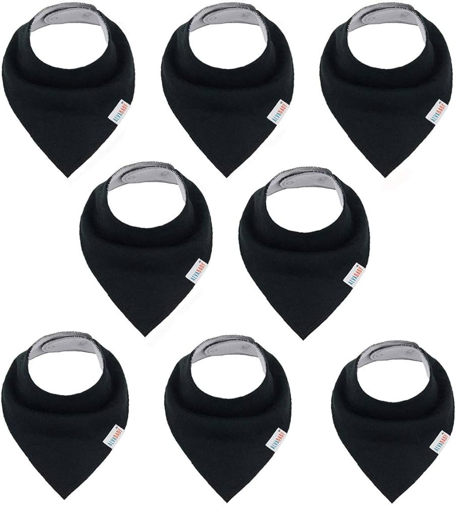 ALVABABY Baby Drool Bandana Bibs 8 Pieces of Bibs For Drooling Teething Feeding Adjustable Snap S... | Amazon (CA)