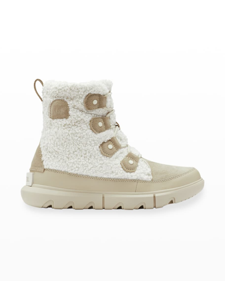 Sorel Explorer II Joan Faux-Fur Lace Boots | Neiman Marcus