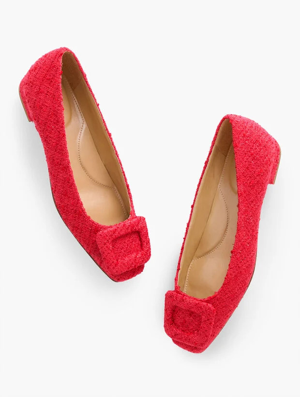 Sutton Buckle Flats - Sequin Bouclé | Talbots