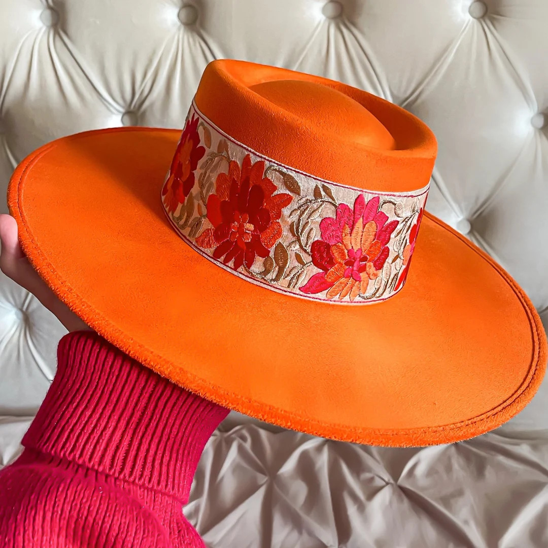 Boater hat “Karina” in pumpkin | Etsy (US)