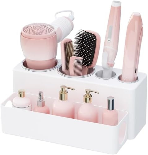 Lifewit Hair Tool Organizer Countertop, Removable Blow Dryer Holder for Bathroom, Acrylic Hot Too... | Amazon (US)