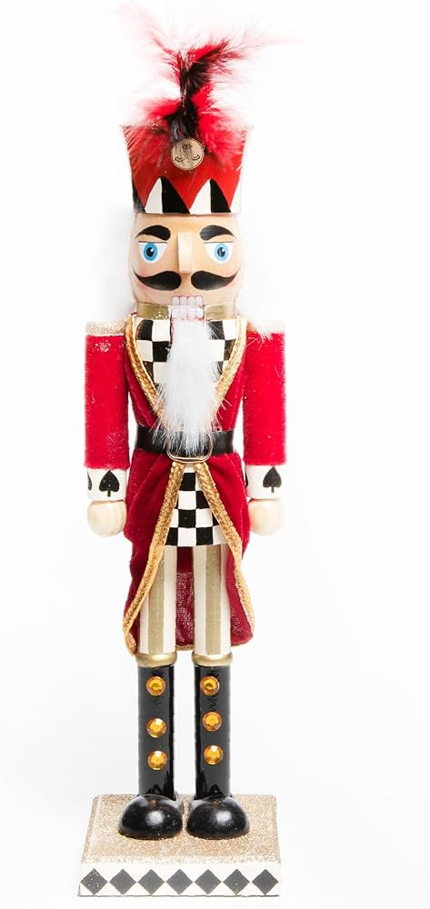 MACKENZIE-CHILDS Decorative Nutcracker Figurine, Wooden Nutcracker Christmas Home Decor, Castle G... | Amazon (US)