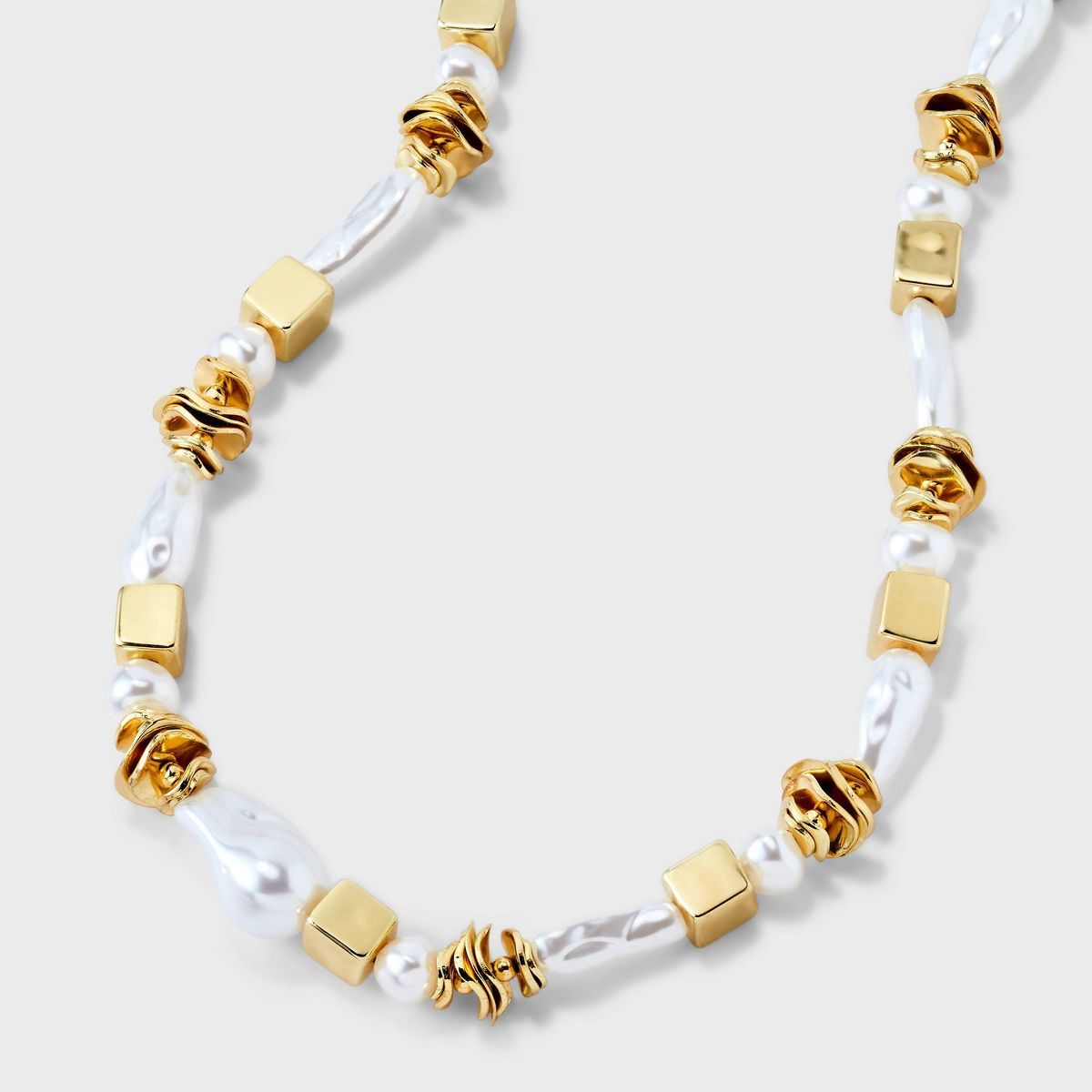 SUGARFIX by BaubleBar Pearl Mixed Bead Necklace - Gold | Target