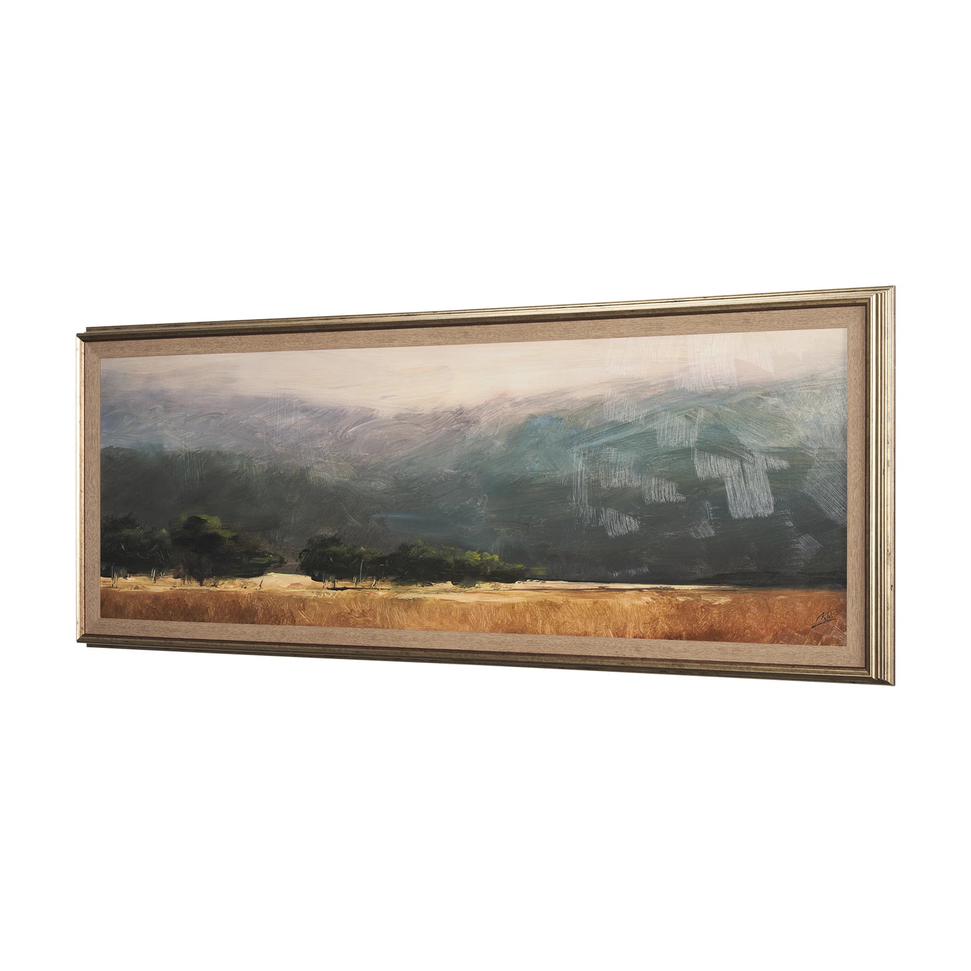 Loon Peak® Haze Landscape a Hand Embelished Textured Framed Art Print | Wayfair | Wayfair North America