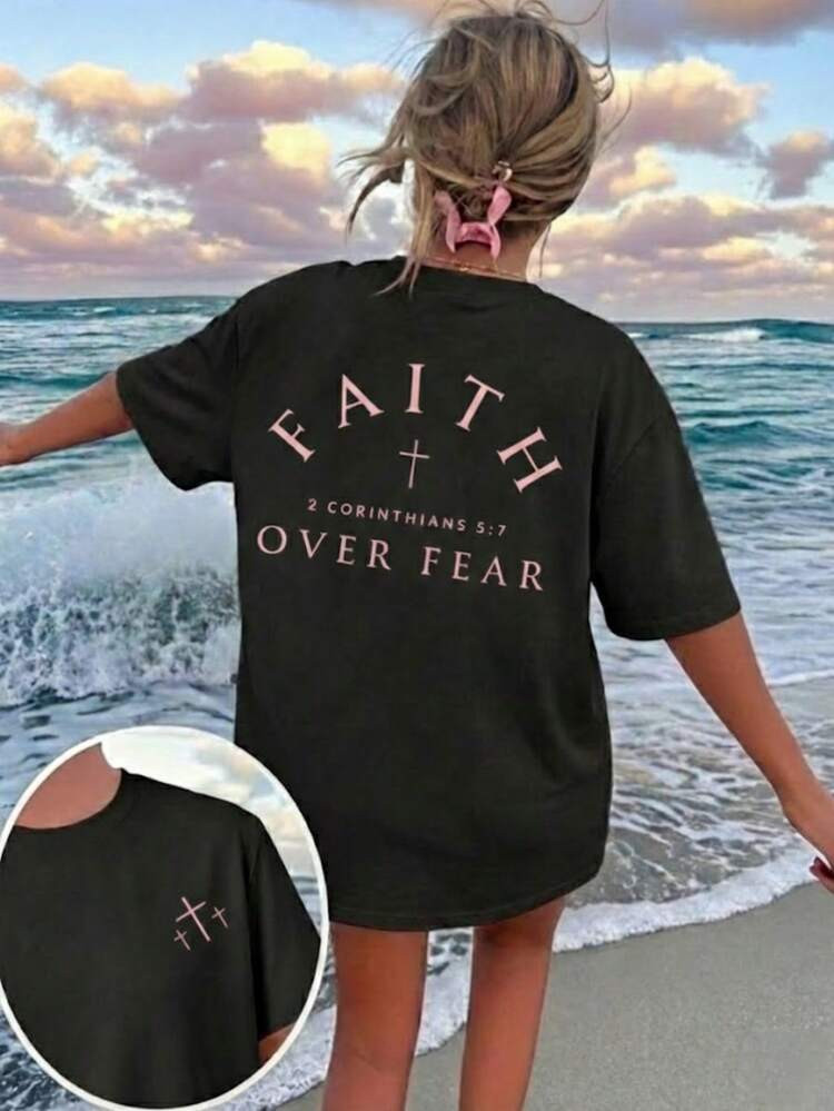 Faith over Fear Tee | SHEIN