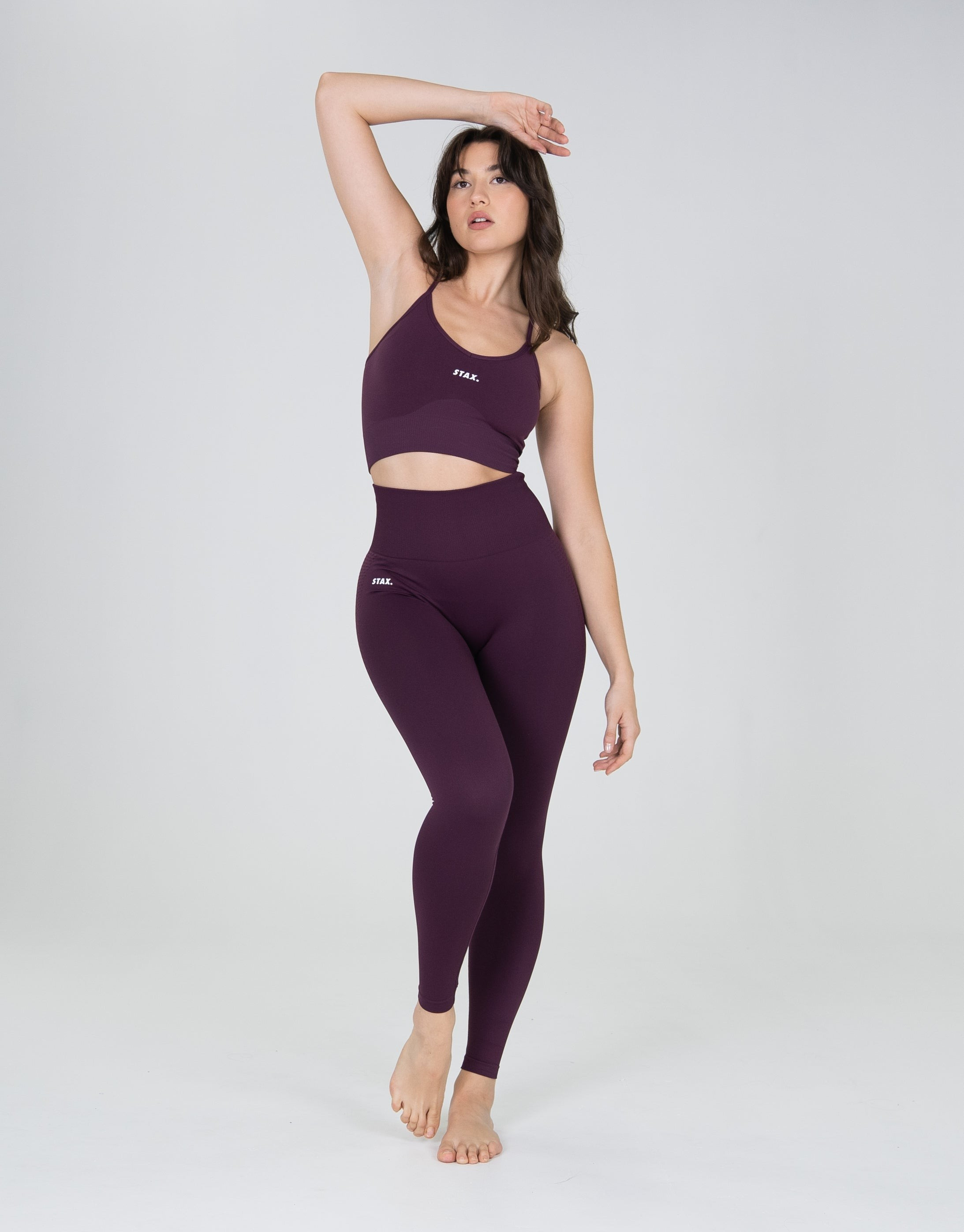 STAX. Premium Seamless V6 Full Length Tights - Amarnth (Burgundy) | STAX.