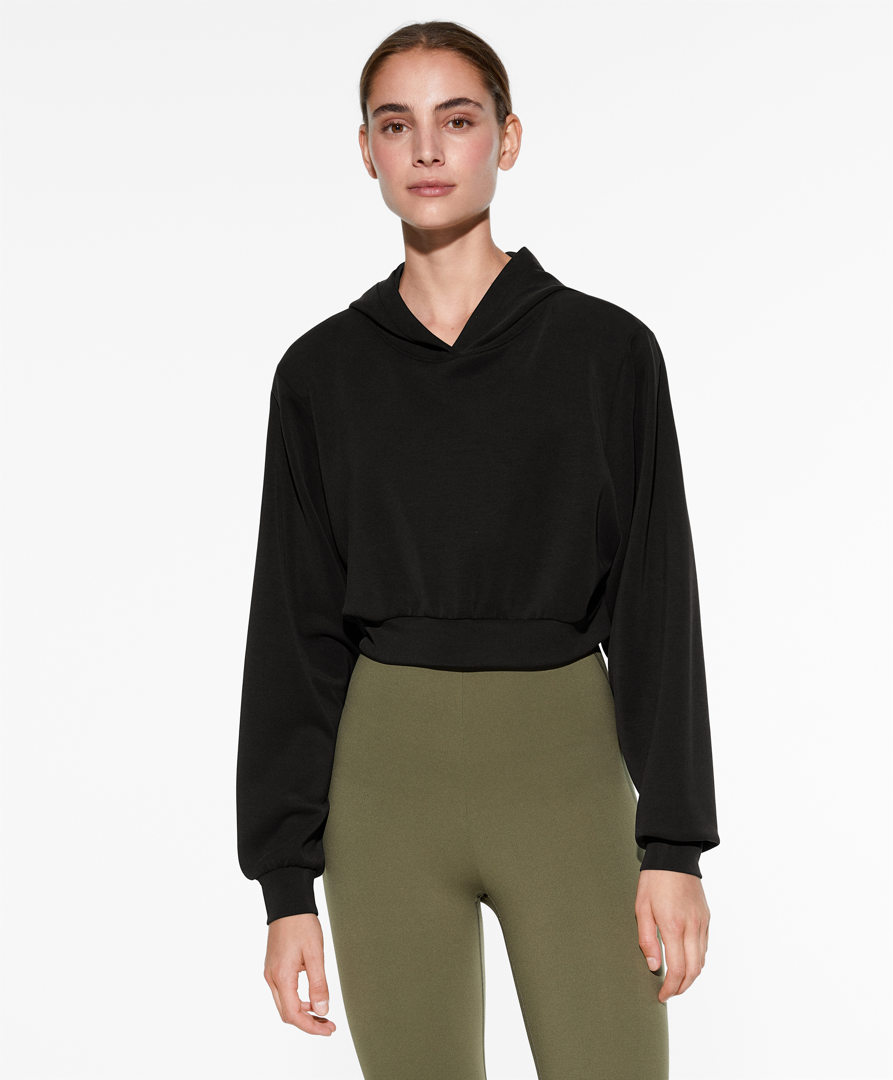 Crop sweatshirt with modal | OYSHO United States | OYSHO UK