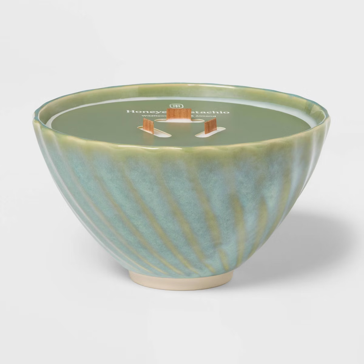 3 Wick Ceramic Wooden Wick Candle 22oz - Threshold™ | Target