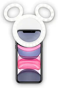 Disney Mickey Mouse Clip On Selfie Ring Light for Phone- Rechargeable LED Ring Light for iPhone a... | Amazon (US)