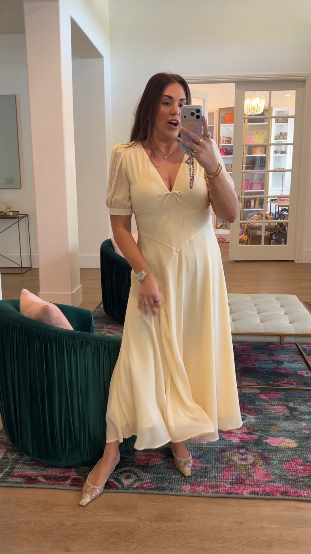 curvy midsize butter yellow midi dress for spring and easter! in the size large 

#LTKSeasonal #LTKMidsize