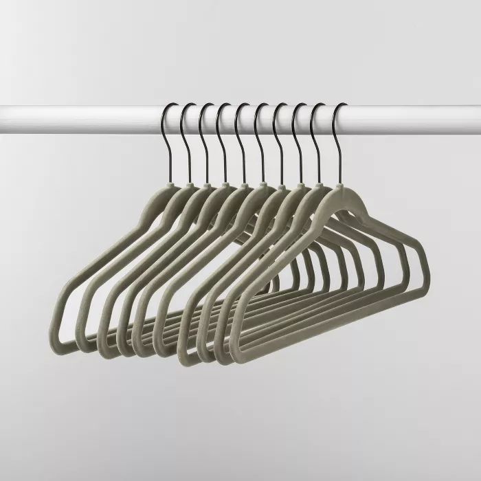 10pk Non Slip Velvet Hanger - Made By Design™ | Target