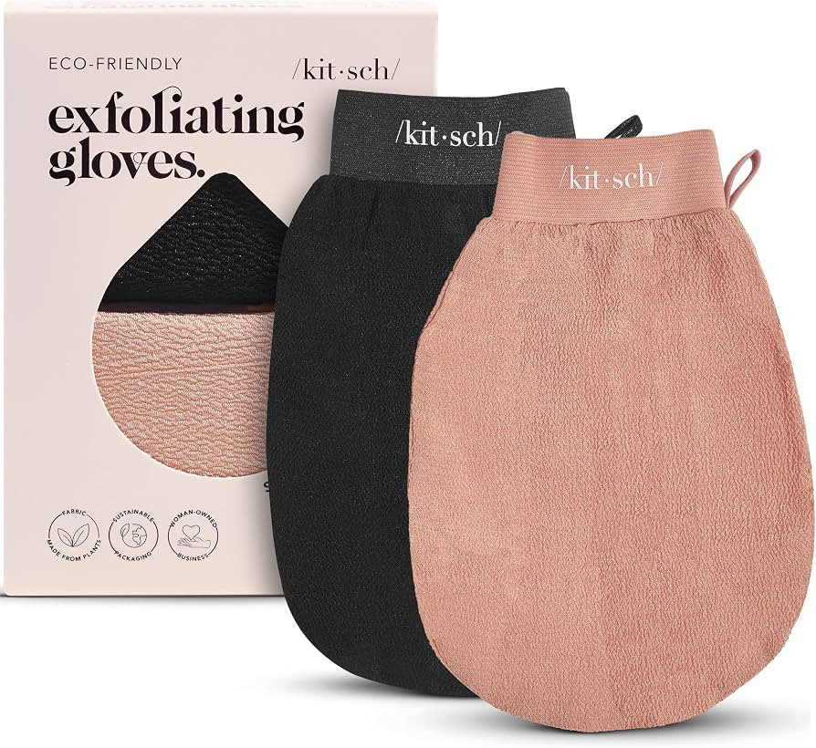 Kitsch Exfoliating Gloves 2pc – Korean Exfoliating Mitt & Deep Exfoliating Body Scrubber for Sh... | Amazon (US)