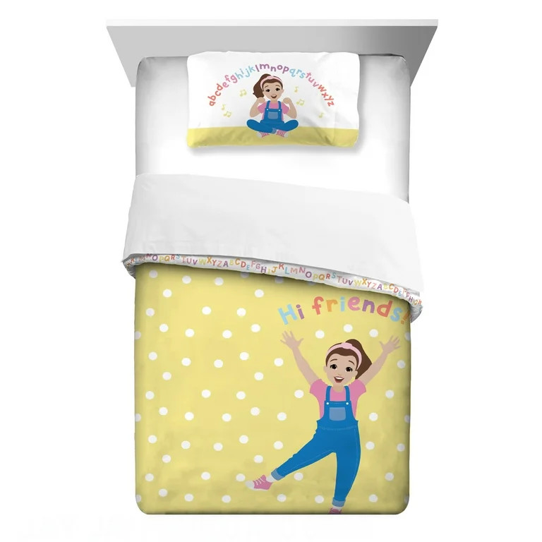 Ms. Rachel Kids Comforter and Pillowcase, 2-Piece Set, Twin/Full, Reversible | Walmart (US)
