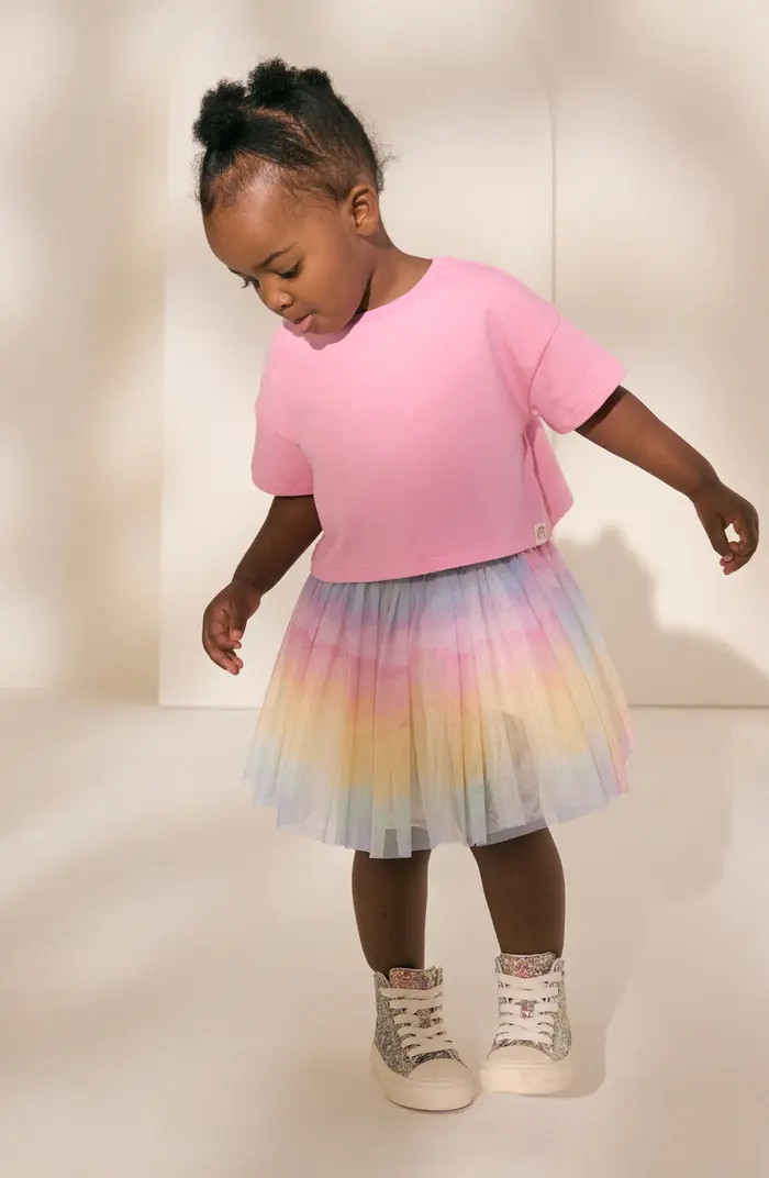 Kids' T-Shirt & Rainbow Tutu Skirt Set (Baby, Toddler & Little Kid | Nordstrom