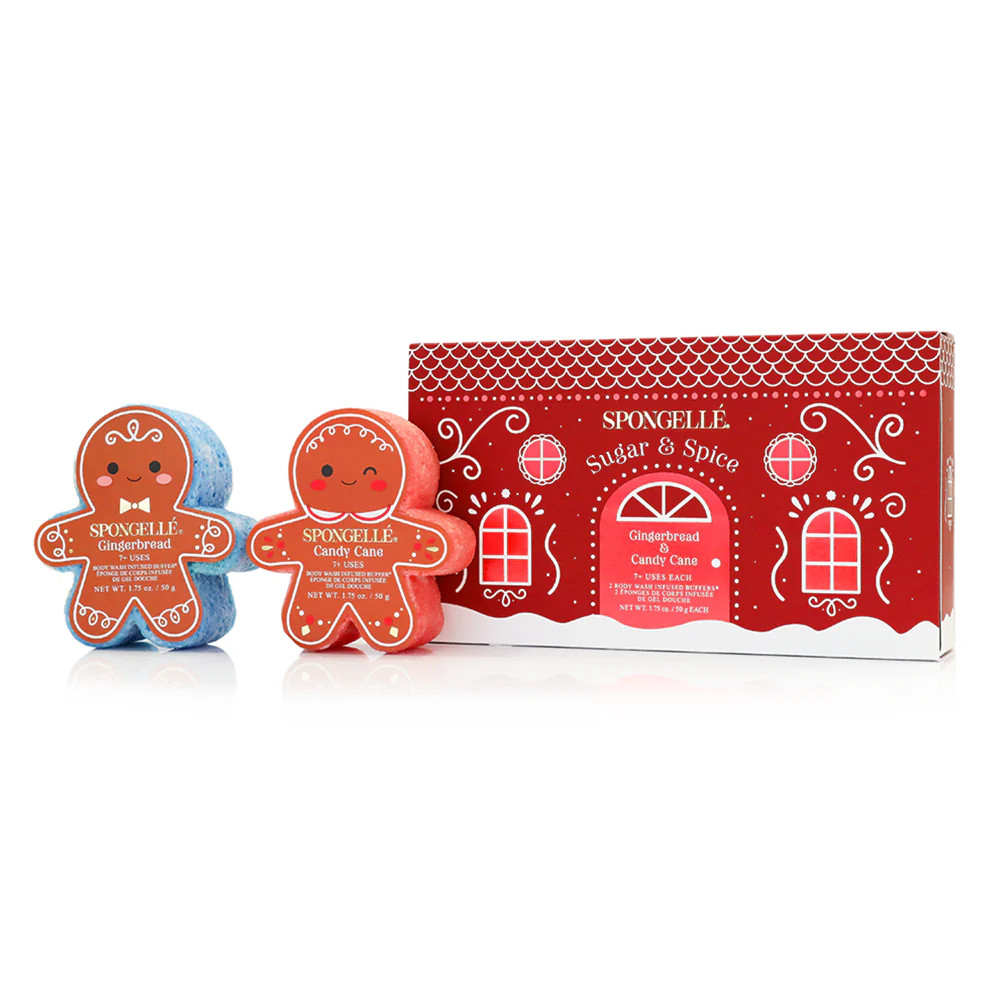 Sugar & Spice | Holiday Gingerbread Gift Set | Spongelle