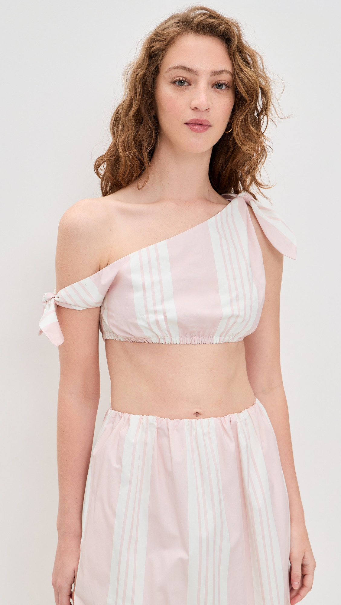POSSE Rosie Tie Top Pink Stripe L | Shopbop