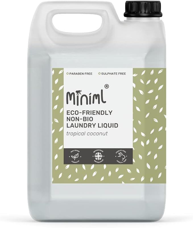Miniml Eco Laundry Liquid Washing Detergent 5L Refill - Natural Non Bio Coconut Scented Clothes a... | Amazon (UK)