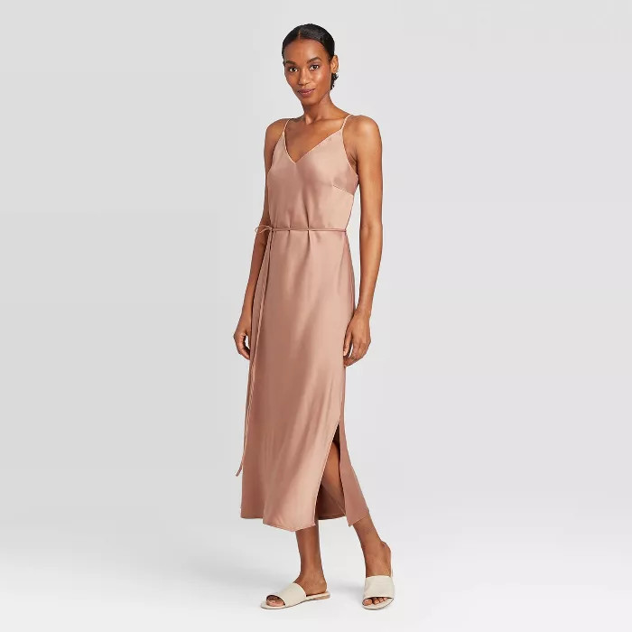 Women's Sleeveless Tie Waist Slip Dress - Prologue™ | Target
