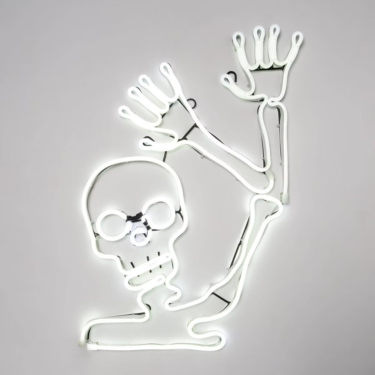LED Faux Neon Waving Skeleton Halloween Novelty Silhouette Light White - Hyde & EEK! Boutique™ | Target