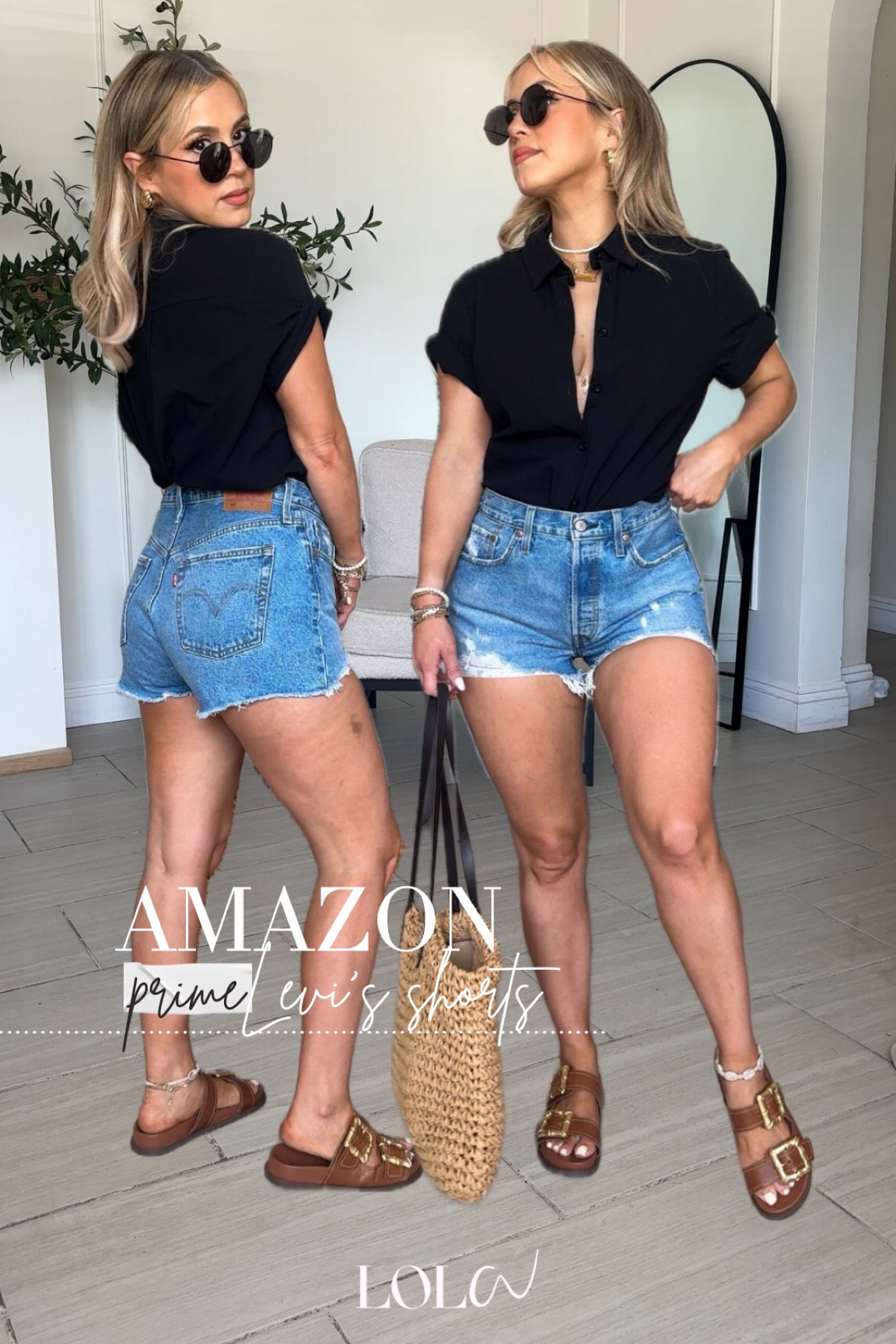 Amazon prime Levi's shorts! 

✔️ color: medium indigo
✔️ size 29
✔️ linen blouse medium 

#LTKU #LTKSaleAlert #LTKStyleTip