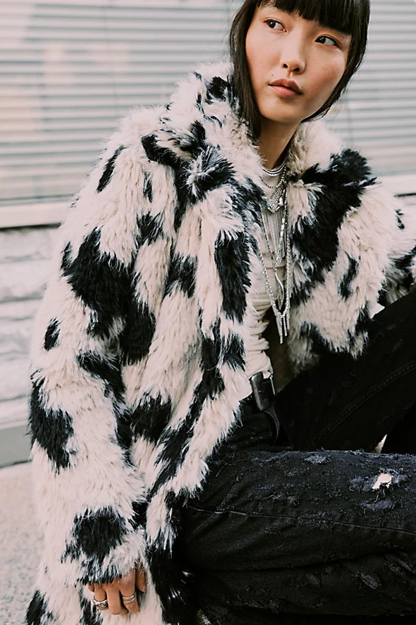 Jade Spotted Faux Fur Coat | Free People (Global - UK&FR Excluded)