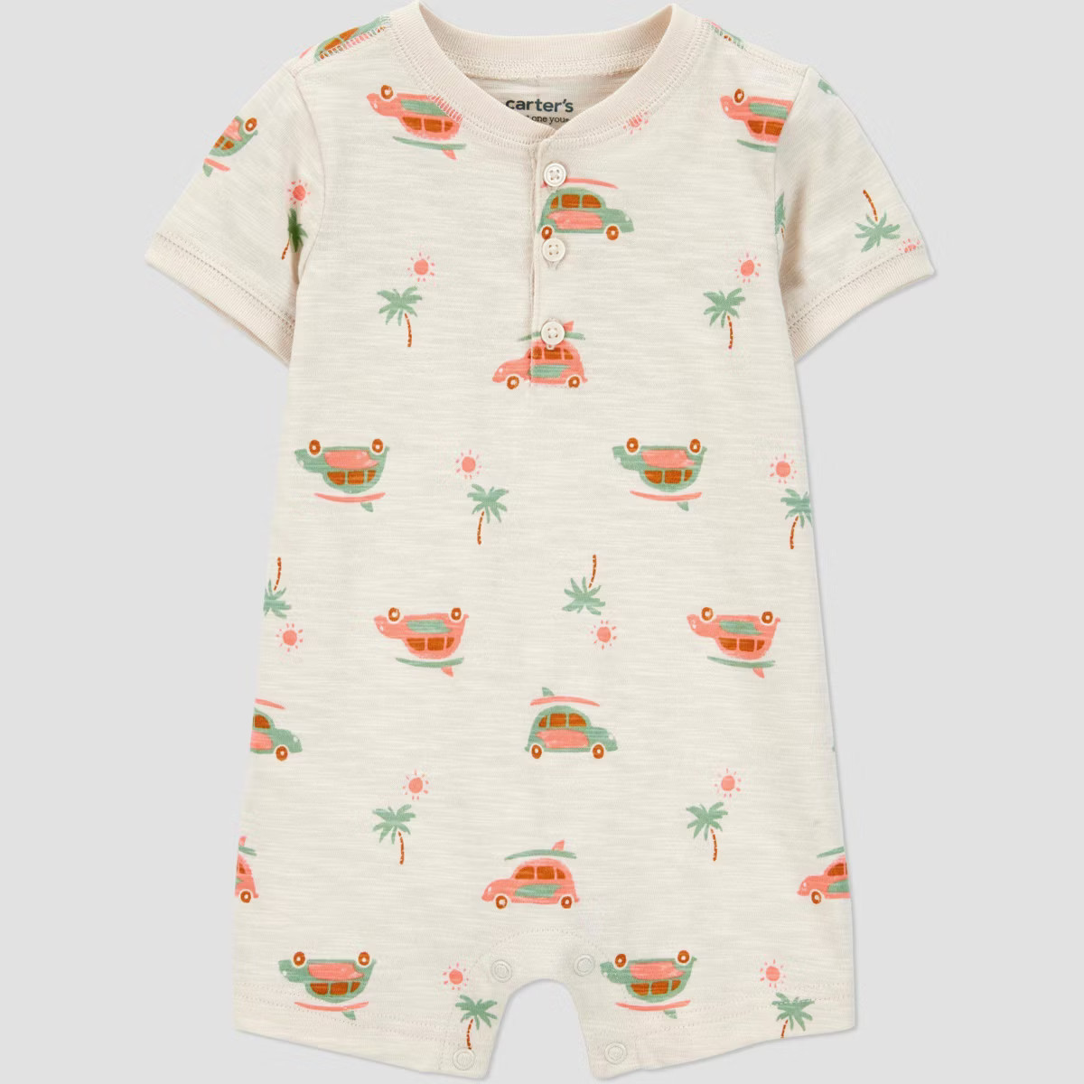 Carter's Just One You® Baby Boys' Van Romper - Khaki | Target