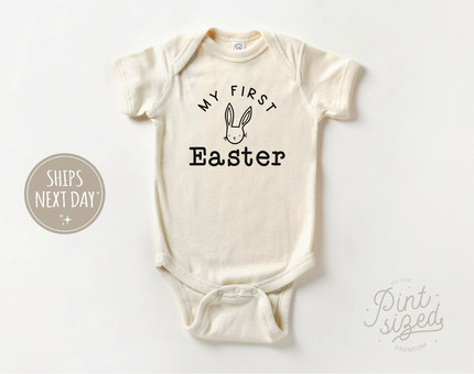 Click for more info about My First Easter Onesie® - Cute Spring Bodysuit - Baby's First Natural Onesie®