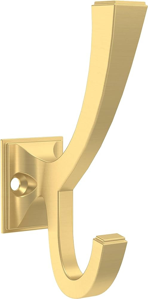 Franklin Brass Classic Edge (4-Pack) Coat and Hat Wall Hooks Double Hooks for Hanging Modern Gold... | Amazon (US)