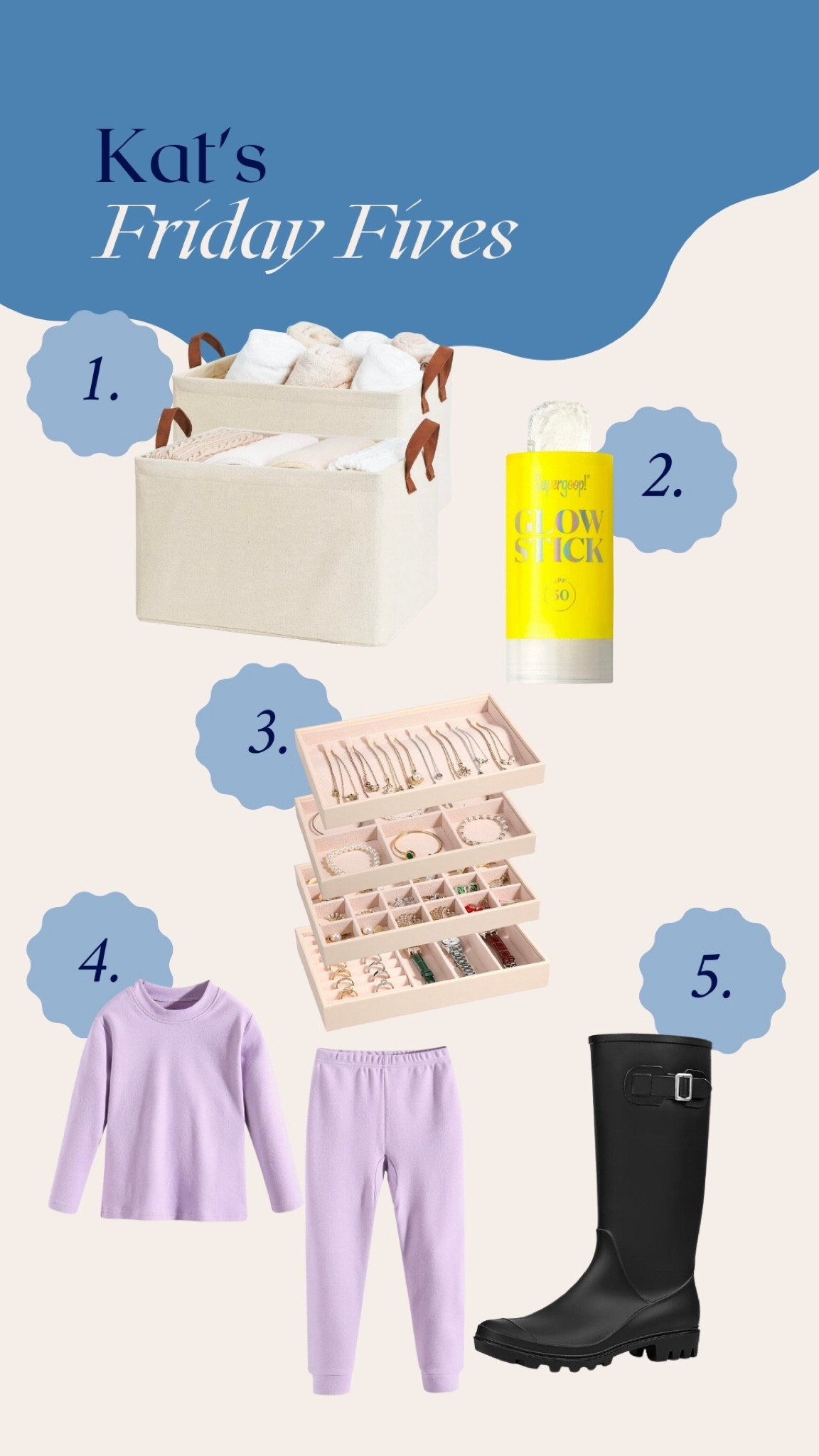 Friday Fives for the week

#LTKfindsunder100 #LTKkids #LTKhome