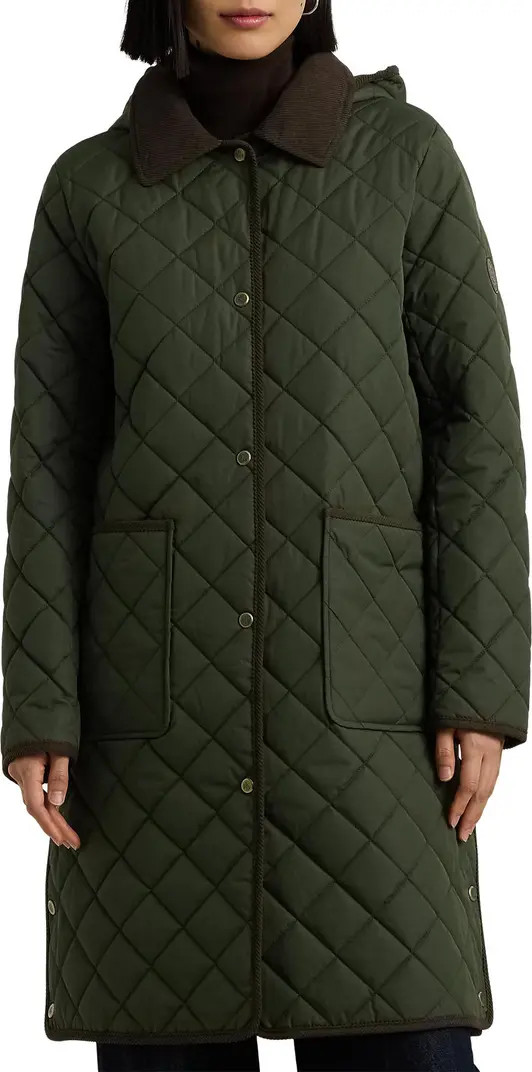Hooded Longline Quilted Jacket | Nordstrom