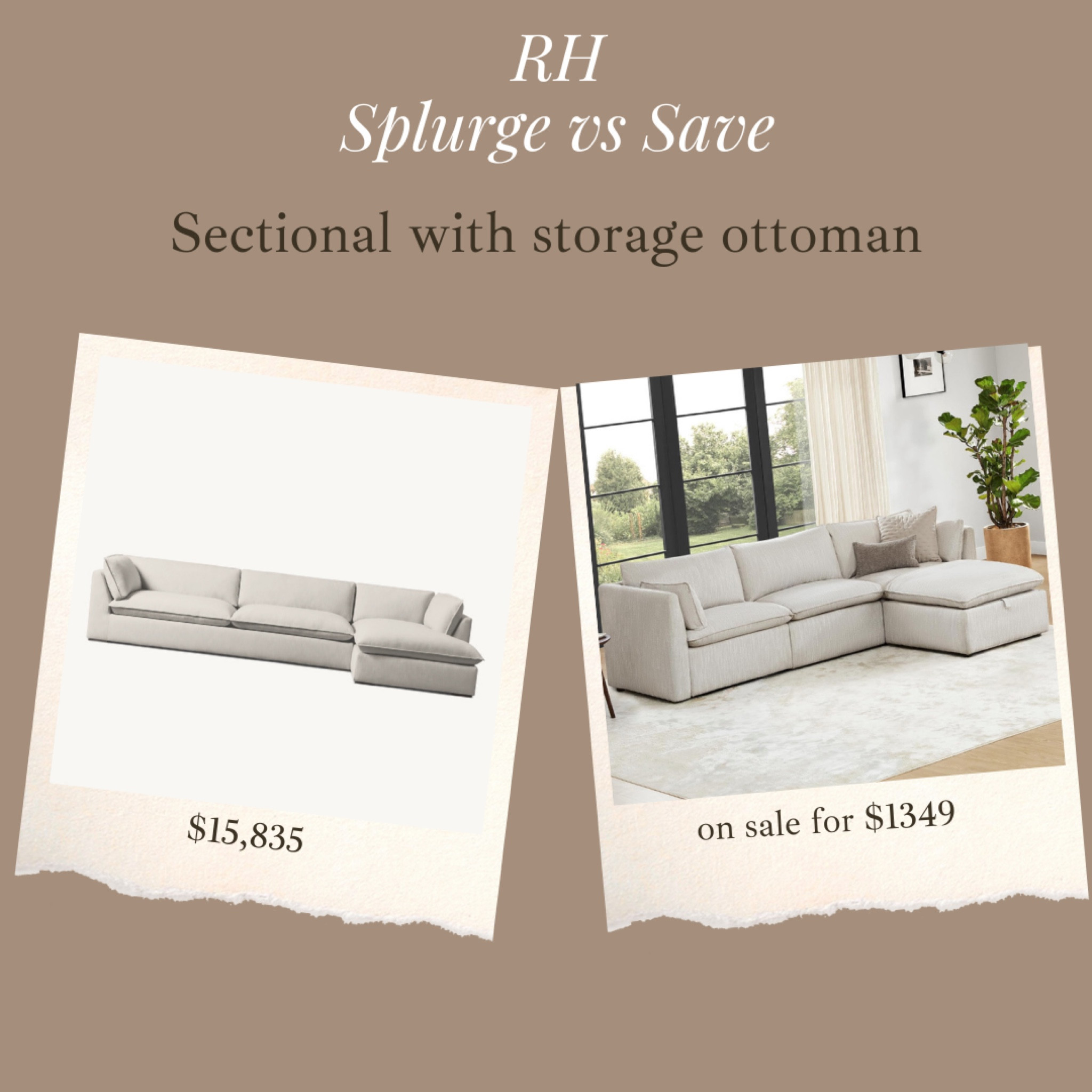 Brand new sectional on Amazon with already great reviews!!! Best price I’ve found for one with the exposed seams like RH & with a storage ottoman 😍😍😍🎉

#LTKStyleTip #LTKSaleAlert #LTKHome