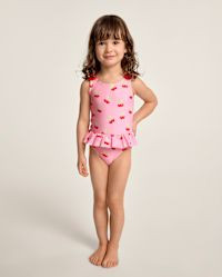 Girls Sleeveless Cherry Bow Ruffle One Piece Swimsuit - Swim Shop - PINK | Gymboree | Gymboree