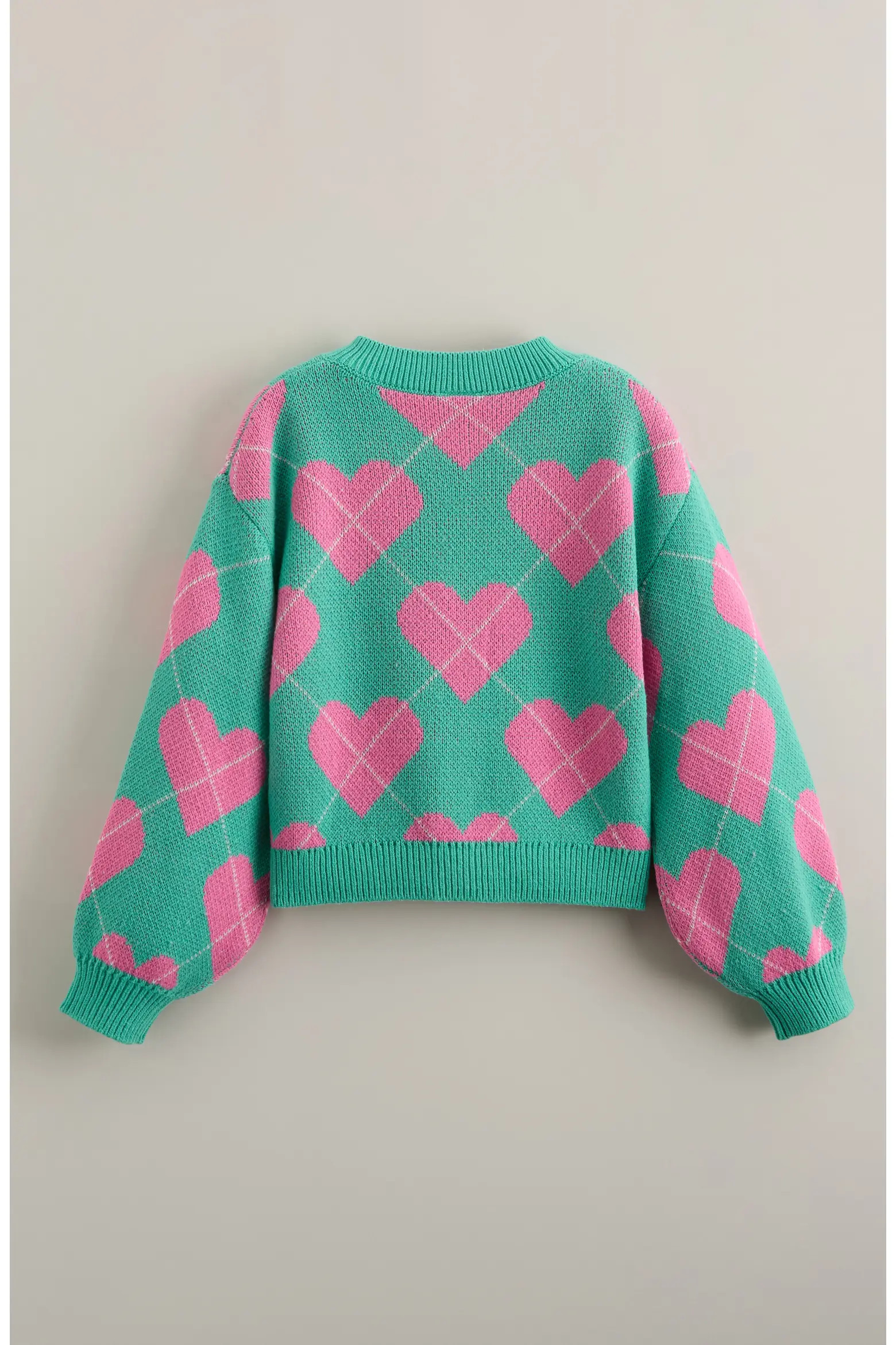 Tucker + Tate Kids' Heart Argyle Cotton Blend Jacquard Cardigan (Women) | Nordstrom | Nordstrom