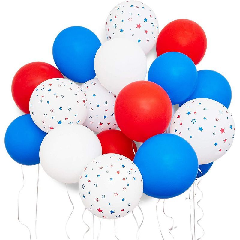 Blue Panda 116 Pack Patriotic Balloons 12" for Memorial Day, 4th of July Independence Day Party S... | Target