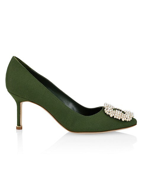 Manolo Blahnik Hangisi 70 Embellished Buckle Pumps | Saks Fifth Avenue