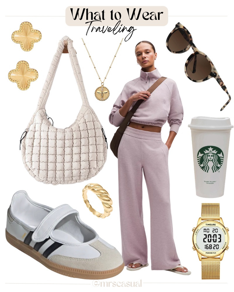 Comfy travel outfit that still gives “she has her life together” ✈️🤍 🔗⬇️

#LTKootd #LTKSeasonal #LTKOver40
