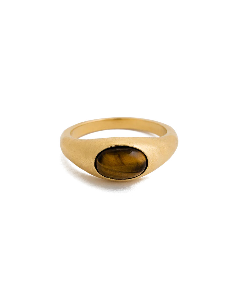TIGERS EYE RING (18K GOLD VERMEIL) | Kirstin Ash