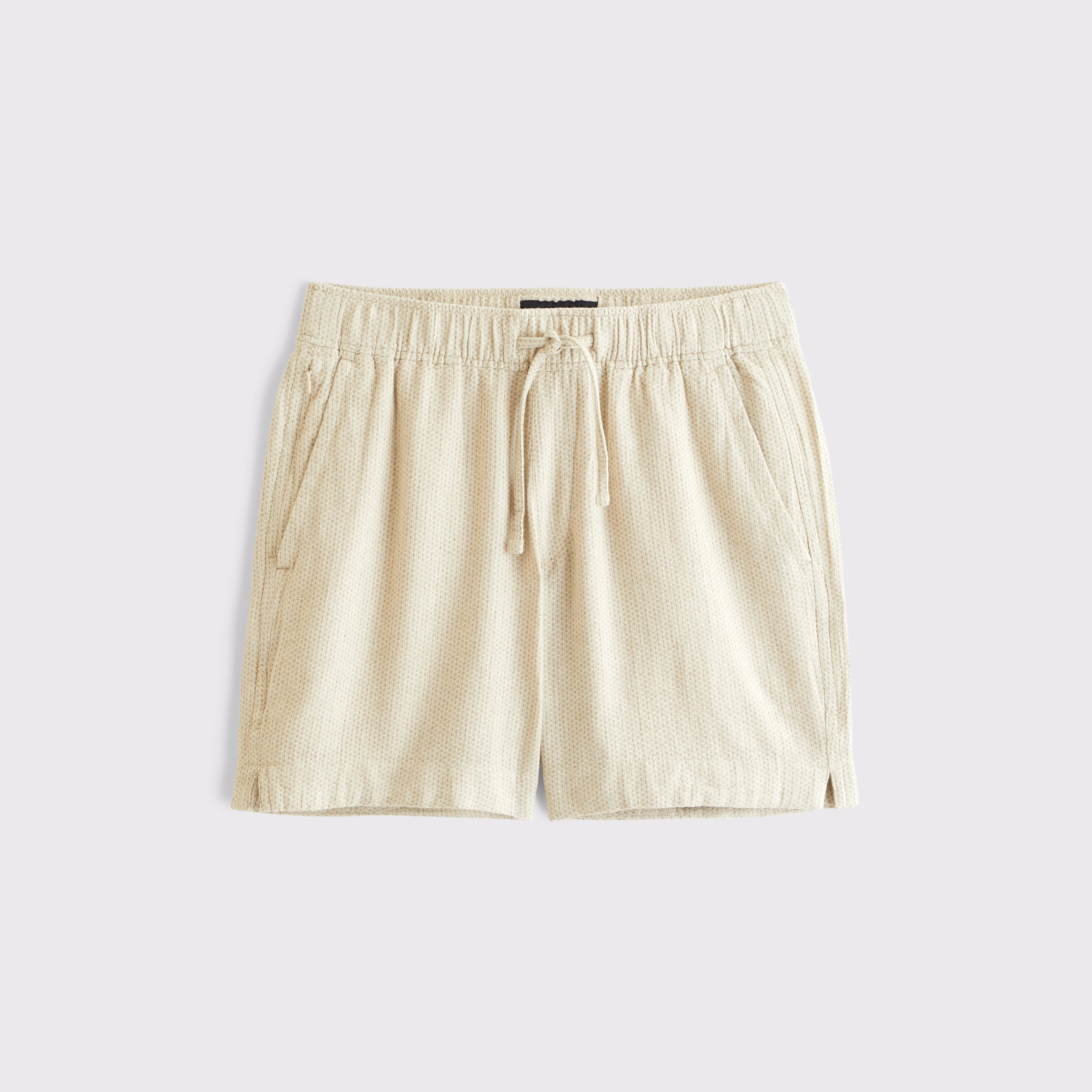 Cotton-Linen Blend Pull-On Short | Abercrombie & Fitch (US)