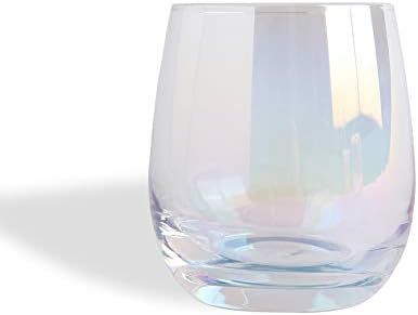 Daveinmic Stemless Crystal Wine Glass Juice Milk Cup(15 oz)-Wedding Gifts for Her, Mom, Grandma, Wif | Amazon (US)