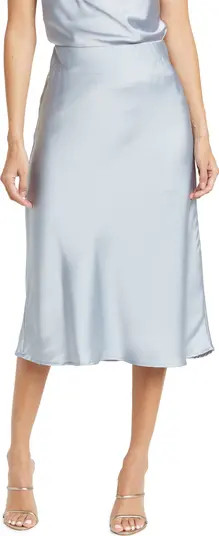 Solid Satin Midi Skirt | Nordstrom Rack