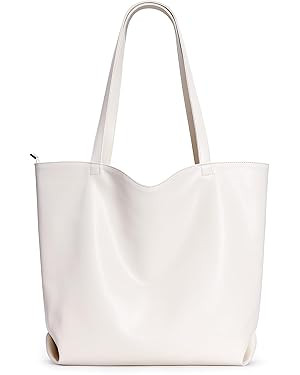 WLLWOO WLLWOO Soft PU Leather Tote Bag for Women Large Casual Hobo Handbags with Zipper Shoulder ... | Amazon (US)
