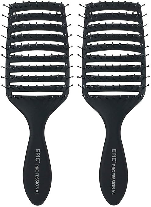 Epic Professional Quick Dry Hair Brush (Black)…2 Pack | Amazon (US)