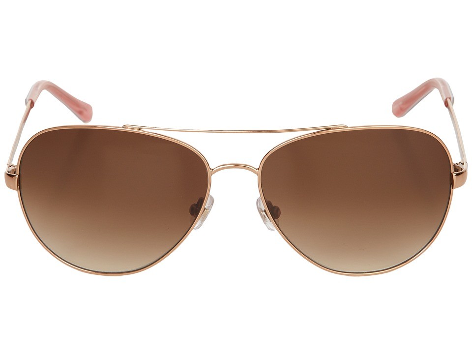 Kate Spade New York - Avaline (Rose Gold/Brown Gradient) Metal Frame Fashion Sunglasses | Zappos