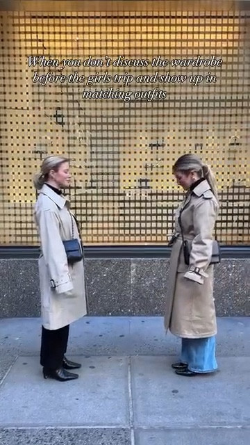 When you don’t discuss and show up wearing matching outfits! 