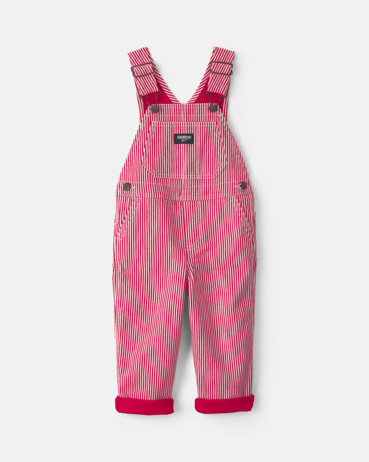 Toddler Boy Hickory Stripe Overalls - Red/White | Carter's Inc