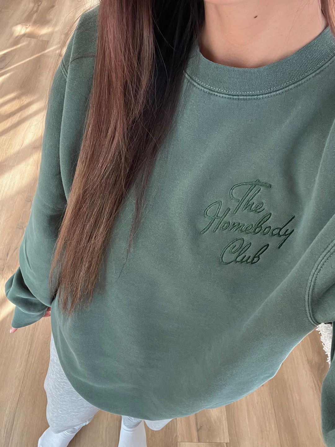 The Homebody Club Embroidered Sweatshirt Custom - Etsy | Etsy (US)
