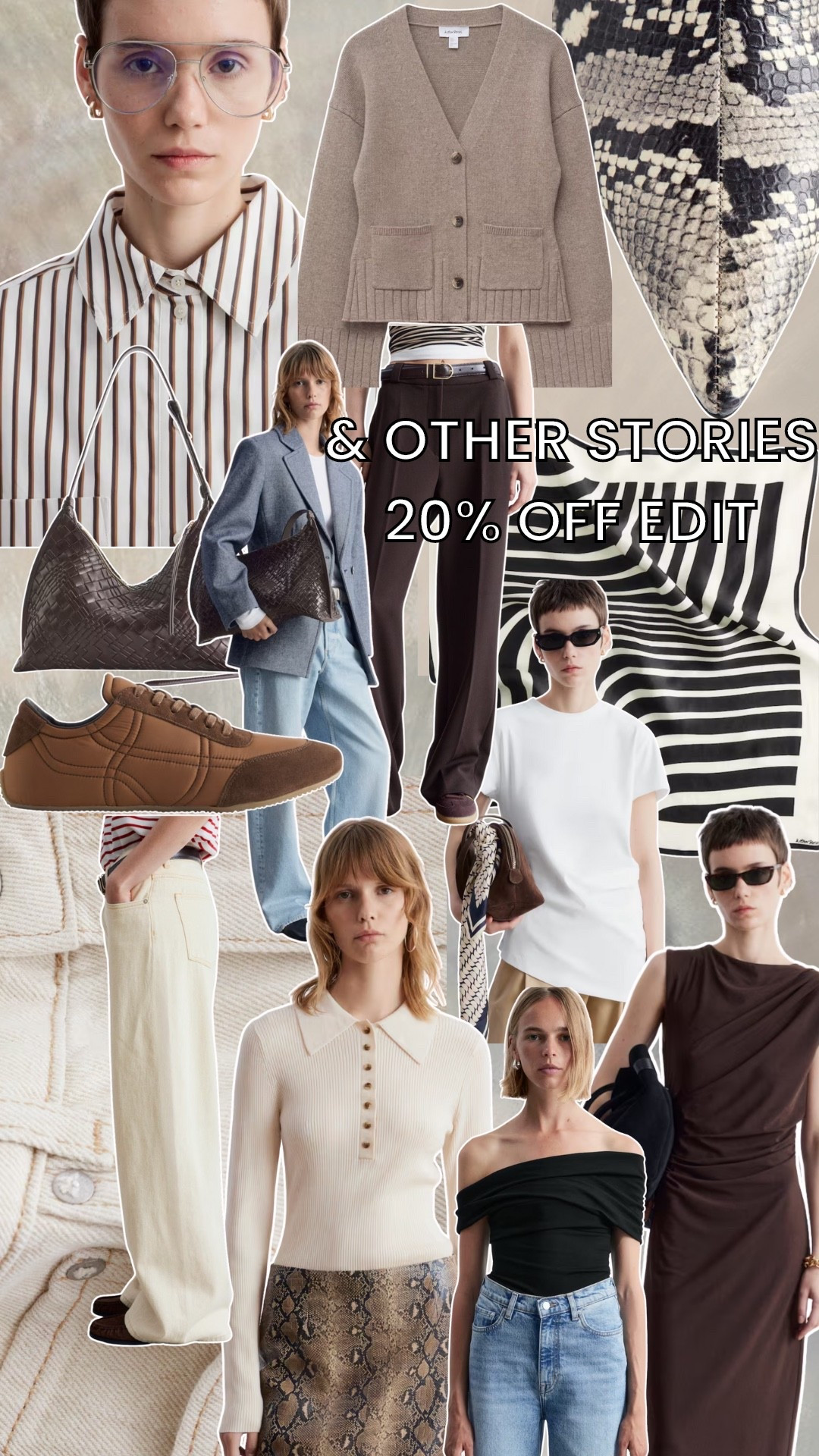 20% OFF & OTHER STORIES - autumn wardrobe update - from chocolate brown to denim jeans, cardigans and knitwear. Autumn jackets, suede trainers, striped shirts, animal prints and silk scarves and other stories new in have it all! 

#LTKautumn #LTKuk #LTKjeans