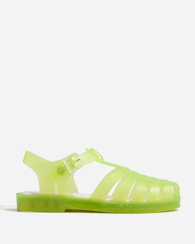 Limited-edition Mini Melissa® X crewcuts possession glitter jelly sandals | J. Crew US