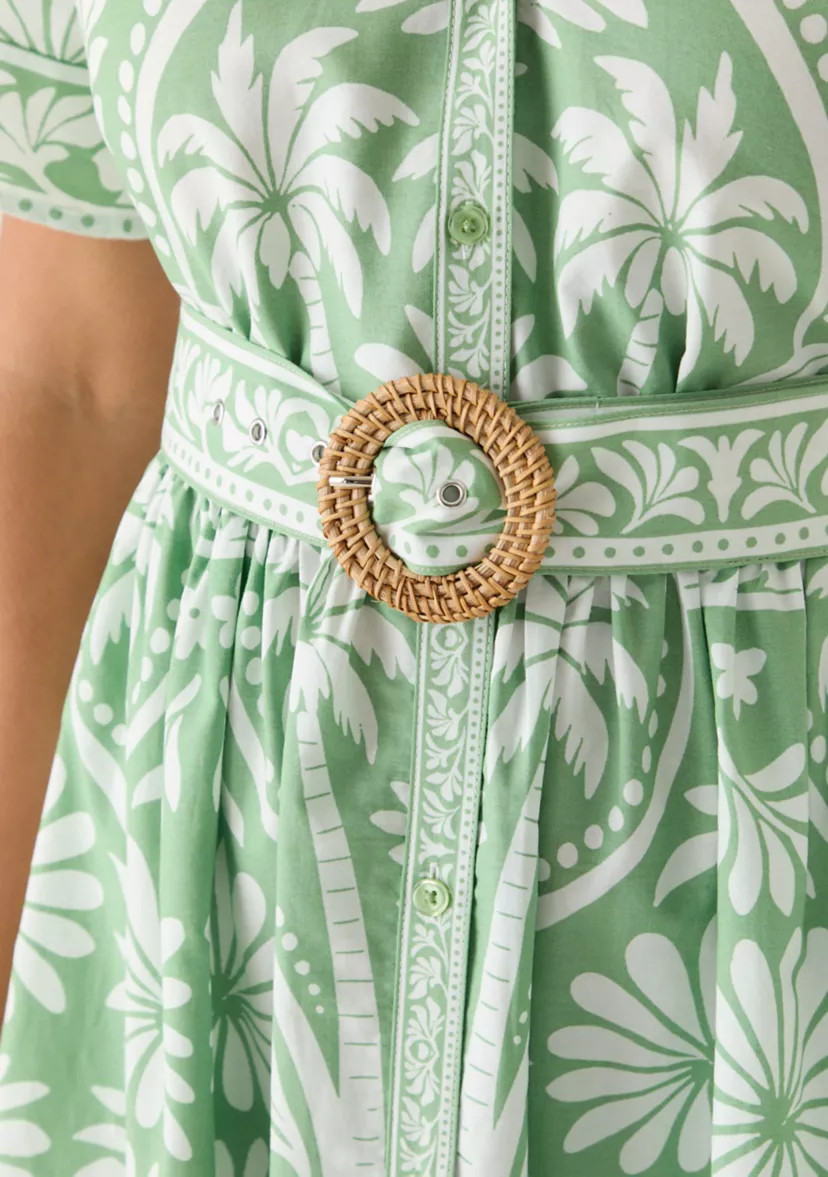 Women's V-Neck Belted Midi Dress | Belk