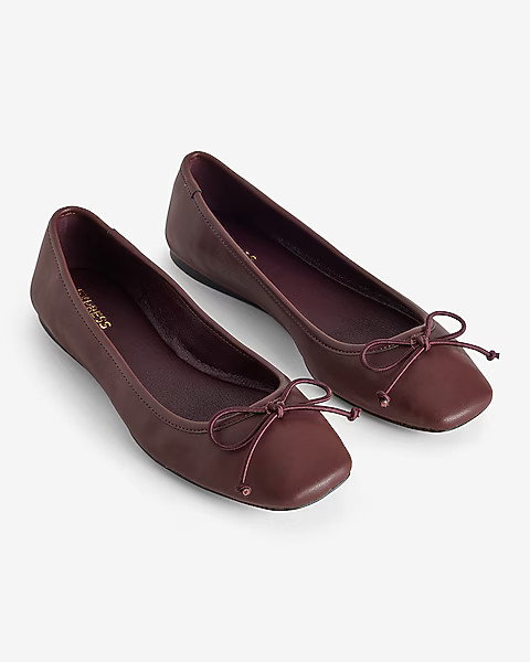 Square Toe Ballet Flats | Express